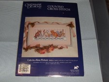 NEW Candamar Designs Counted Cross Stitch Kit - Cats In A Row Picture
