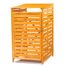 SINGLE WHEELIE BIN STORAGE STORE SHED FOR RECYCLING HIDEAWAY OUTDOOR GARDEN TIDY