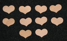 NICE Lot of 10 Unfinished Wood HEARTS 