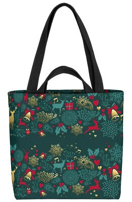 VOID Rentier Glocken Winter Tasche Merry Christmas Weihnachten Winter Geschenk Weihn