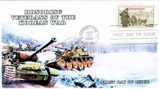 AO-2152-2, 1985, Korean War Veterans,  Add-on Cachet, First Day Cover, SC 2152