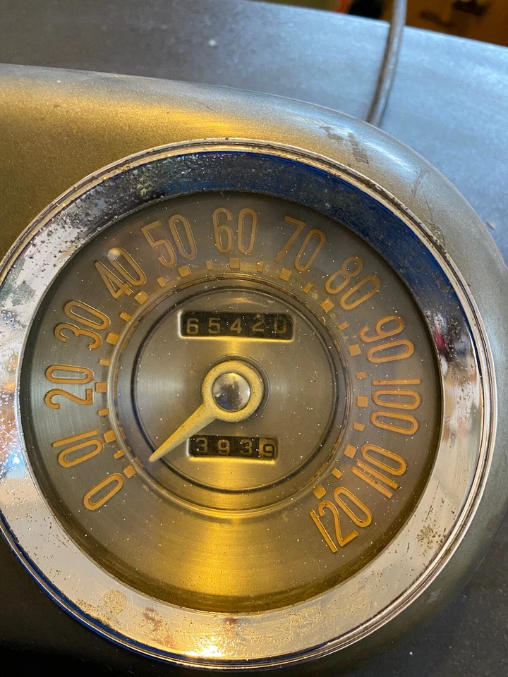 Velocímetro Lincoln Cosmopolitan 49 calibre interior racimo, reloj vintage Foto 2 de 4