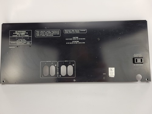 PIONEER CT-F1250 CASSETTE DECK PARTS: BACK PANEL