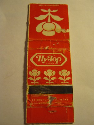 Vintage Hy-Top Quality Highest Quality Tops in Value Advertising empty Matchbook