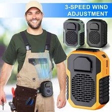Personal Portable Waist Clip Fan USB Rechargeable Neck Hanging Air Conditioner