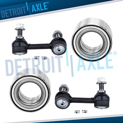 Front Wheel Bearings+ Sway Bar End Link Kit For 2007 2008 2009 Kia Sorento