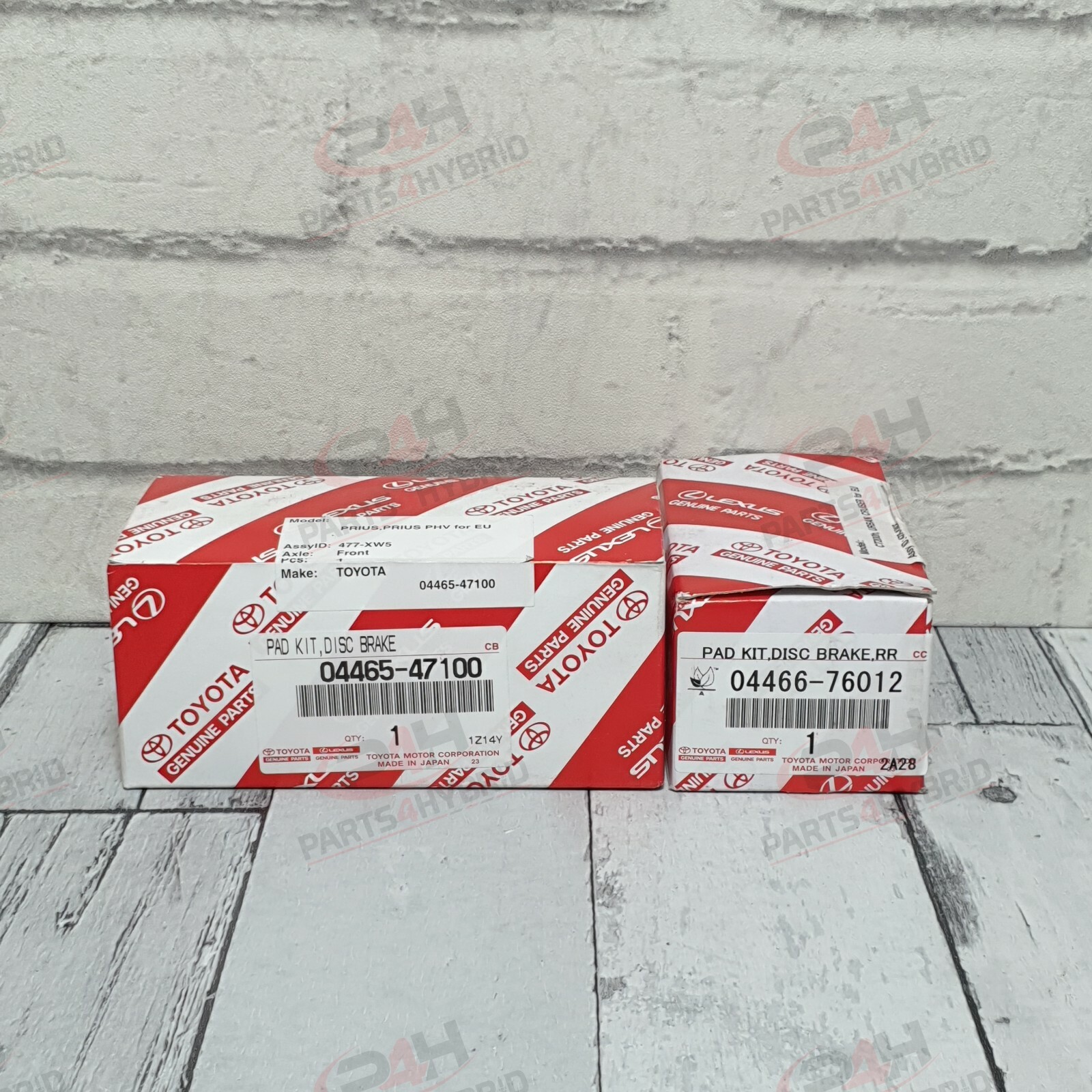GENUINE TOYOTA PRIUS FRONT & REAR BRAKE PADS ZVW50 & ZVW52 2016-21 GENUINE PADS