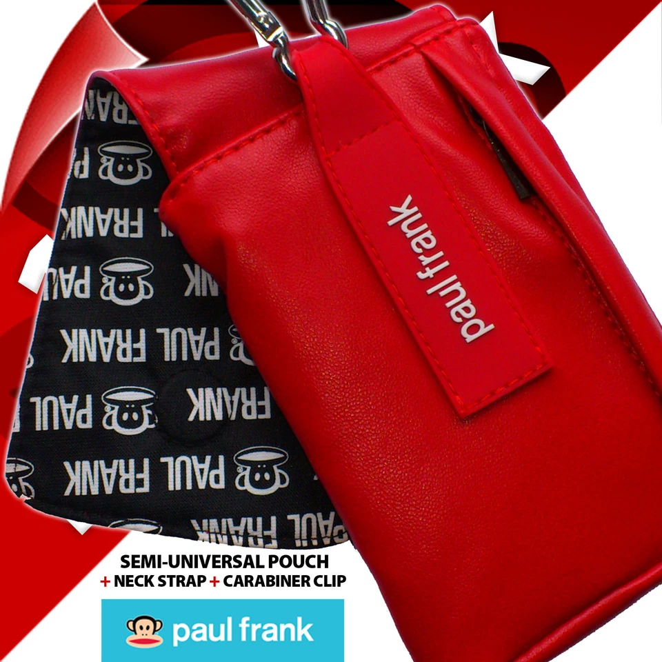 Paul Frank Red Phone Case Pouch Bag for iPhone SE 5S 4S Samsung Galaxy S4 Mini - Image 2 of 4