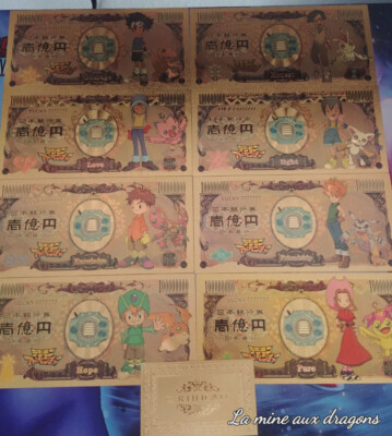 Digimon Ticket Set Sammler Gold Gold Digital Monster Card Goodies Ticket Karte