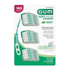 GUM Soft-Picks Advanced Mint, 180-count - FREE SHIPPING - Damaged Box Item NEW