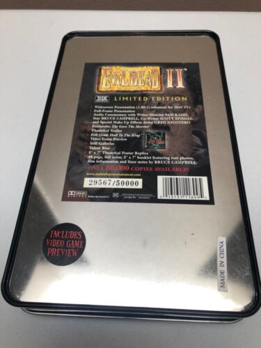 EVIL DEAD 2 DVD COLLECTOR'S TIN - REGION 1 LIMITED EDITION 2000 ANCHOR BAY - Picture 4 of 8