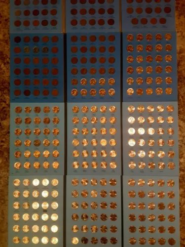 lincoln penny set collection 1909 vdb-2024 p d s wheat cent  with  bu memorials