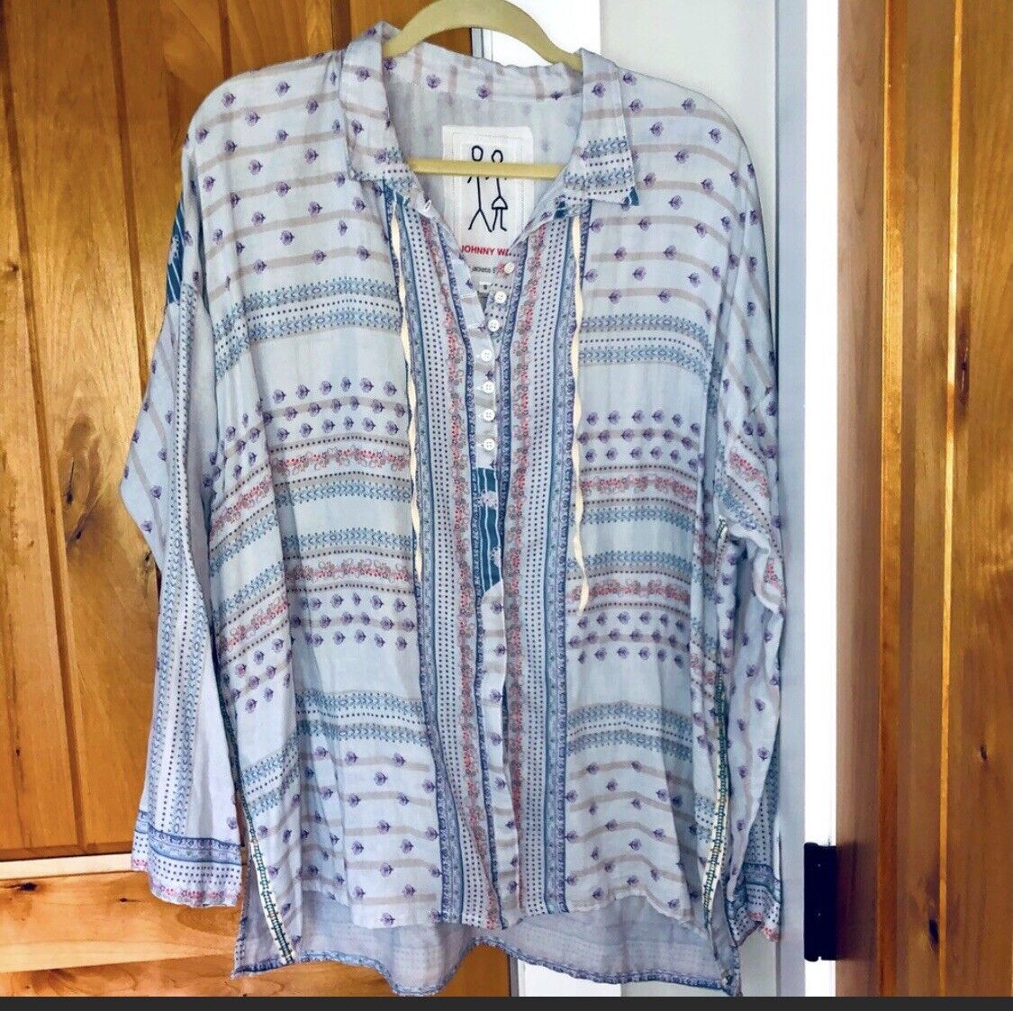 Johnny Was button down tunic top - Gem