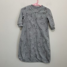 Carters Baby M Fleece Sleep Sack 6-9 Month Gray Animals Sleep Full Zip
