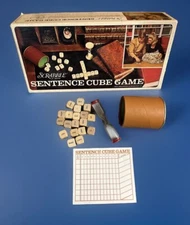 Vintage 1970s Scrabble Sentence Cube Game Complete Set Selchow & Righter Co.