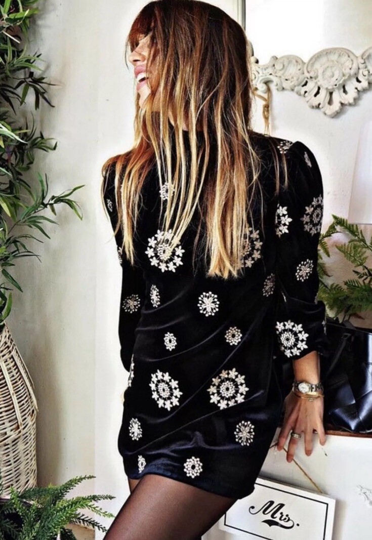 Tunic Dress Zara Velvet Embroidered Dress Zen Magic Velvet Tunic