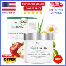 ACV & Green Tea Toner Pads 60ct Natural Clarifying Exfoliator Smooth Clean Skin