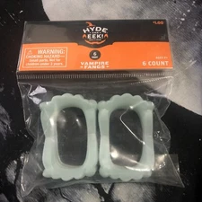 Hyde and Eek! Boutique Glow-in-the-Dark Plastic Vampire Fangs (6 Count) NEW