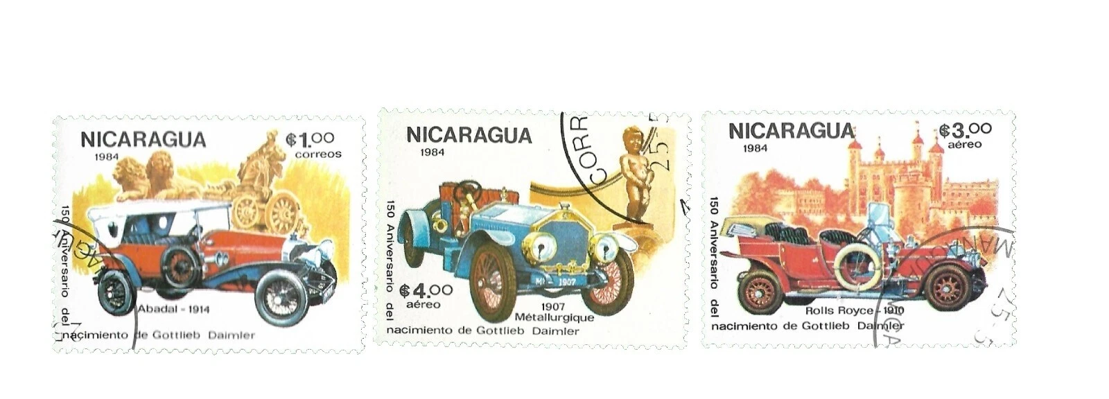 Coches Sellos de NICARAGUA