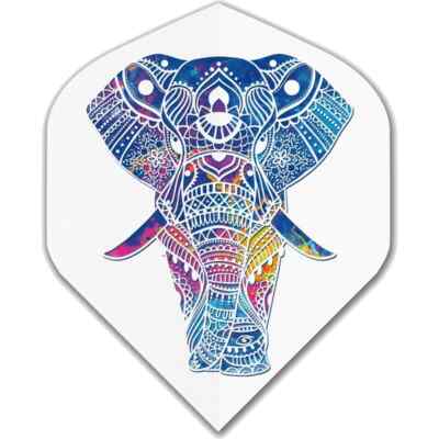 Dart 3, 6 oder 9 Stück Designa Metronic Flights No2 - MultiColour - Elefant