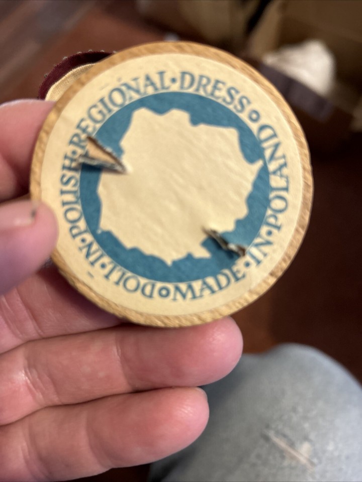 Handcrafted Polish Regional Doll on Wooden Stand, 5”. eBay