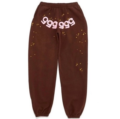 Young Thug SPIDER Men's Brown & Pink Puff Print 555555 Star Sweatpants Sz L NWT! | eBay