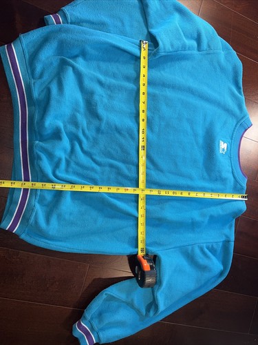 Vtg Charlotte Hornets Starter Crewneck Sweater puffy embroidered script - Picture 7 of 10