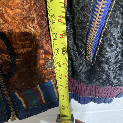 Vintage Womens Puffy Jacket 80s 90s Medium Nylon Gold Unicorn Retro Y2K OG - Picture 19 of 23
