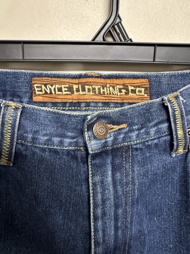 Vintage ENYCE Jeans Mens 34x32 Rap Hip Hop Streetwear Unique Skater Festival - Picture 3 of 18