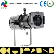 LED LEKO 200W Profile Spot Light Warm White 3200k/19° Theatre DJ Stage T Show