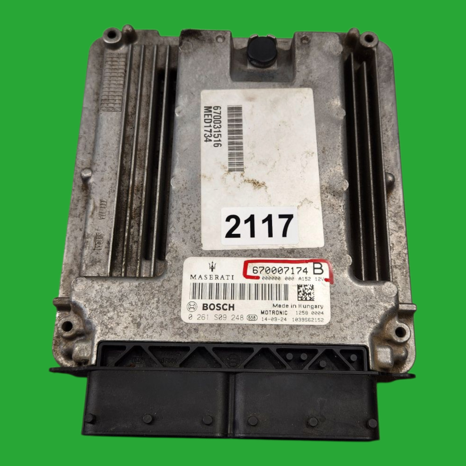 2014 - 2017 Maserati Quattroporte 3.0L Engine Control Unit ECU ECM / 670007174