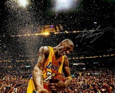 Kobe Bryant Lakers Autographed Signed 3.5x5 Photo HOF NBA LA Lakers REPRINT