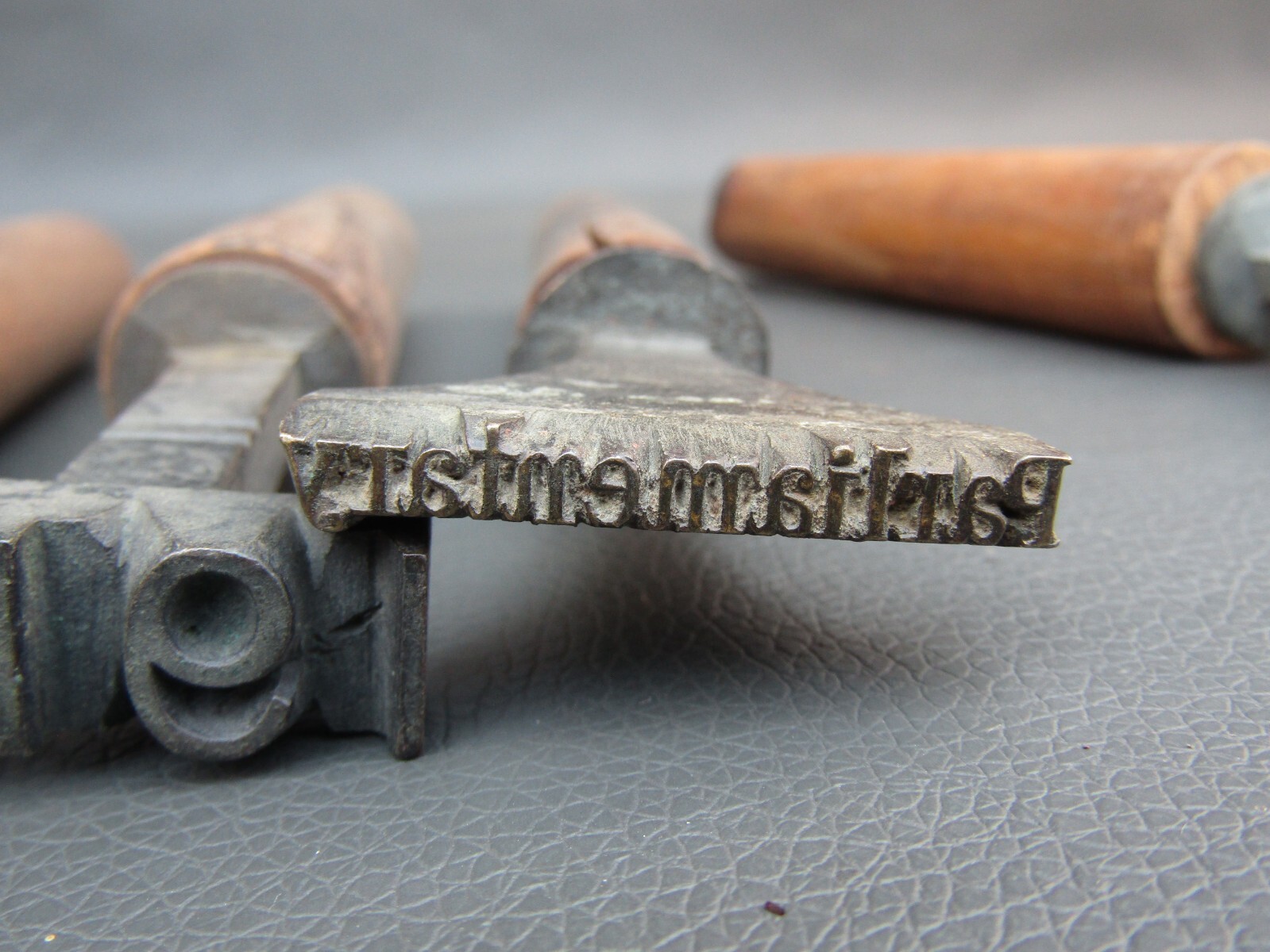 Vintage WW1 Parliamentary bookbinders leather working tools Williams