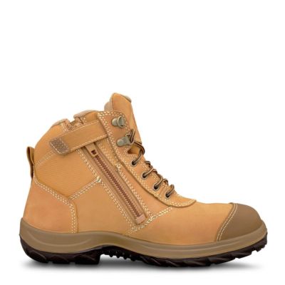 Oliver 34662 Mens Steel Cap Zip Side Wheat Ankle Work Boots
