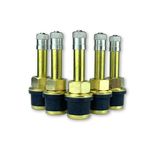 Five Haltec QS-500 Quickstem 2 inch Straight Push Through Brass Valve Stems - Picture 4 of 6