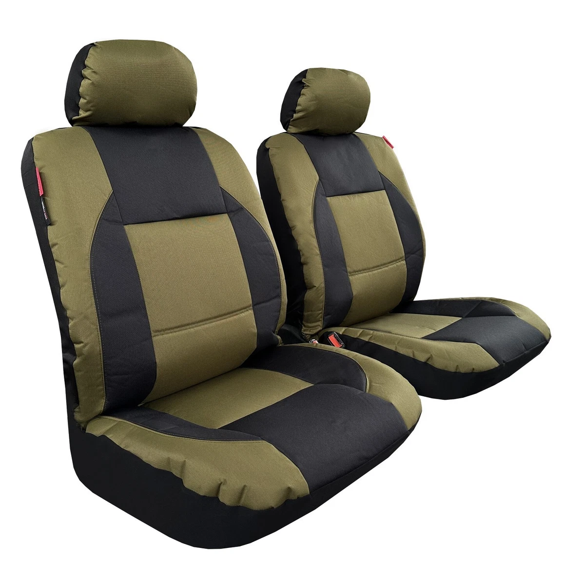 For Mazda 2 Car Front Seat Covers Black Olive Green Waterproof Canvas 2PC