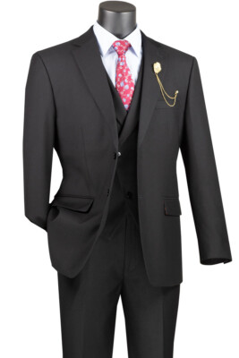 Mens Vinci Two Button Khaki Classic Suit