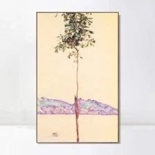 Framed Canvas Giclee Print Art Little Tree 1912 by Egon Schiele 20"x32"