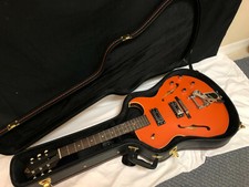 The Loar Hollowbody Electric Guitar Thinbody Archtop Orange Lh306t Bigsby W/case