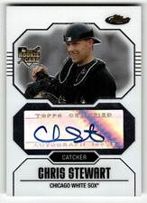 2007 TOPPS FINEST CHRIS STEWART #166 ON CARD AUTOGRAPH WHITE SOX ROOKIE. rookie card picture