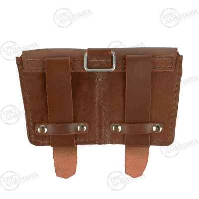 WW2 Russian Leather 1937 Mosin Nagant Ammo Pouch - Dark Brown