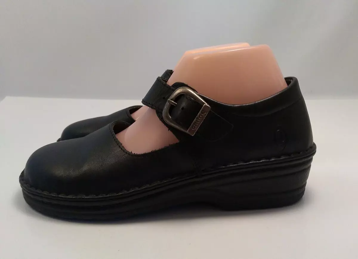 Cados Black Leather Mary Jane Shoes Women s 38 US 7 eBay
