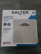 Salter Bathroom Scale Large Dial Mechanical Accurate Magnified Lens Anti-Slip