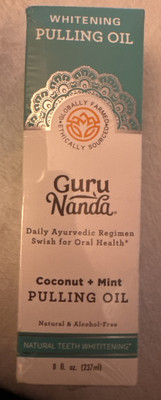 GuruNanda Oil Pulling (8 Fl.Oz) with Coconut Oil and Peppermint Oil for Oral  