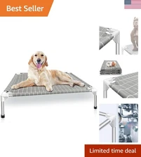 Comfortable Raised Dog Cot for Medium Breeds - Easy to Clean and Portable