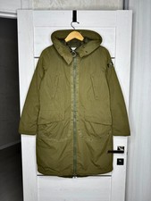 Peuterey piumino parka giacca verde oliva donna taglia 42 IT cappotto medio con cappuccio