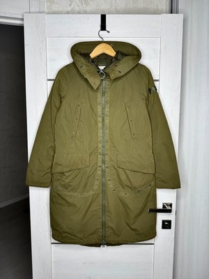 Peuterey Down Parka JAcket Olive Green Women's Size 42 IT Medium Hooded Coat