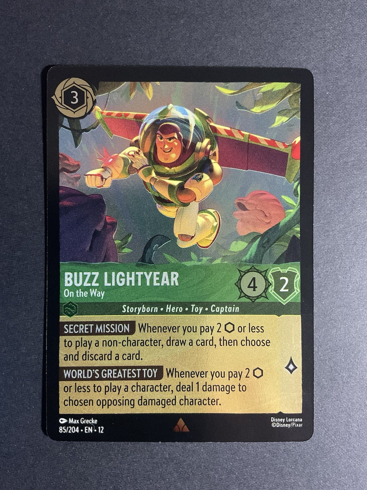 Buzz Lightyear On the Way Disney Lorcana Wilds Unknown foil card 85/204