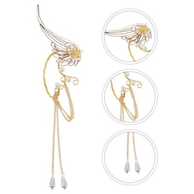 Long Tassel Elf Ear Hooks Ohrkrabbler-manschette Cuff Ohrringe Chunky Earrings