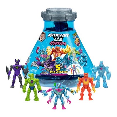 MrBeast Lab Hybrids Mega Pack, Reveal Different Hybrid 4 inches, Multicolor 